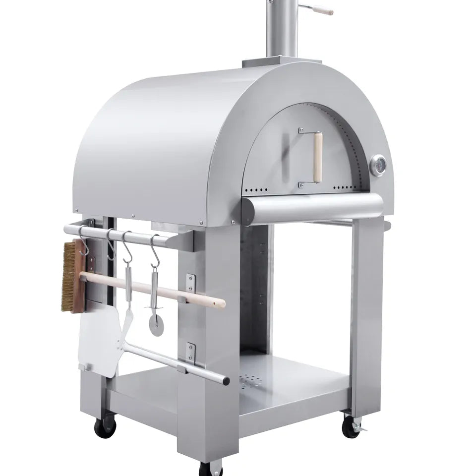 Outdoor Stainless Steel Pizza Oven w/ Chimney